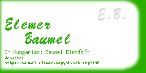 elemer baumel business card